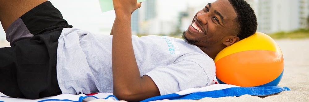 student laughing