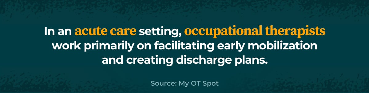 Role of Occupational Therapy in an Acute Setting