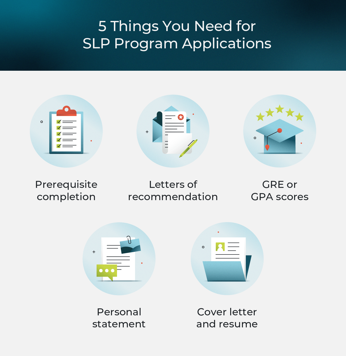 5 things you need for slp program applications