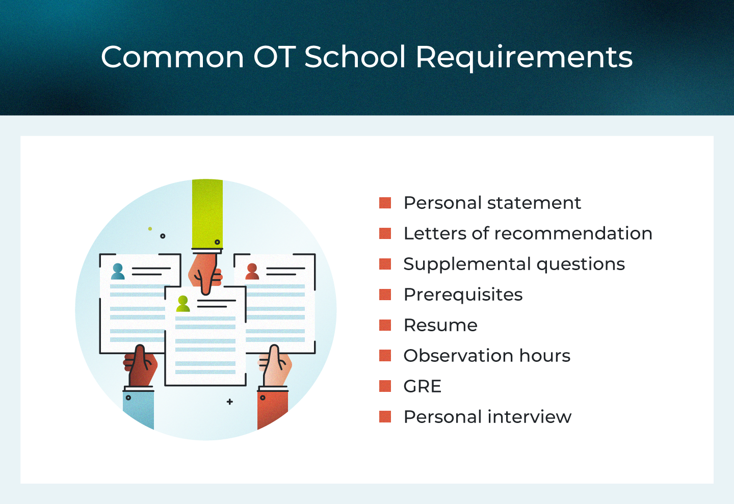 common ot school requirements