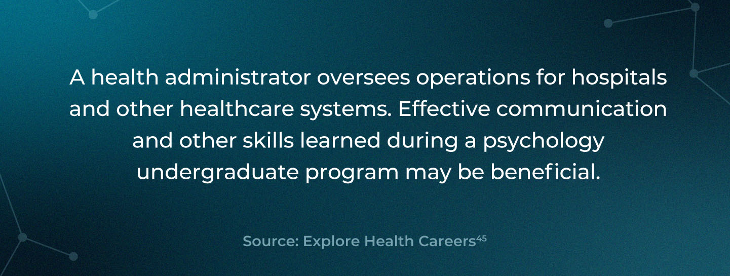 Description of what a health administrator does.