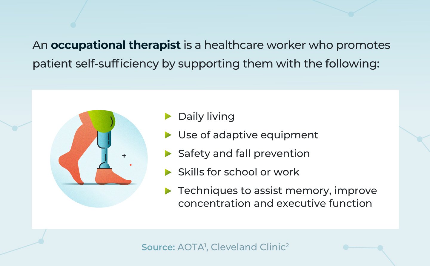Description of what an occupational therapist is.