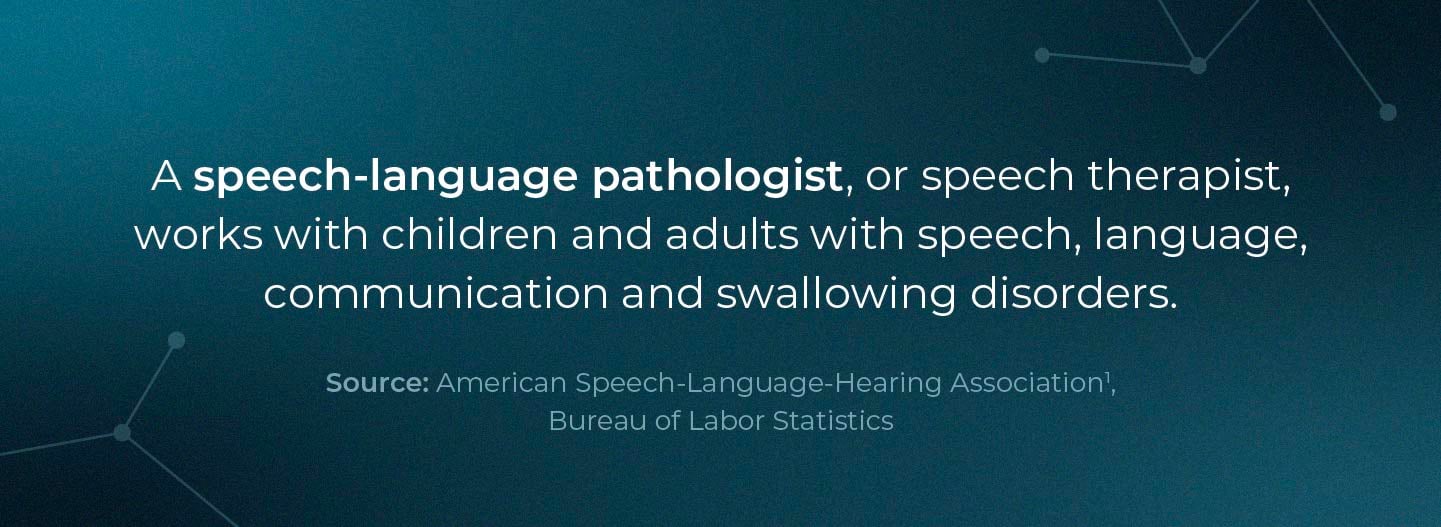 Description of what a speech-language pathologist does.