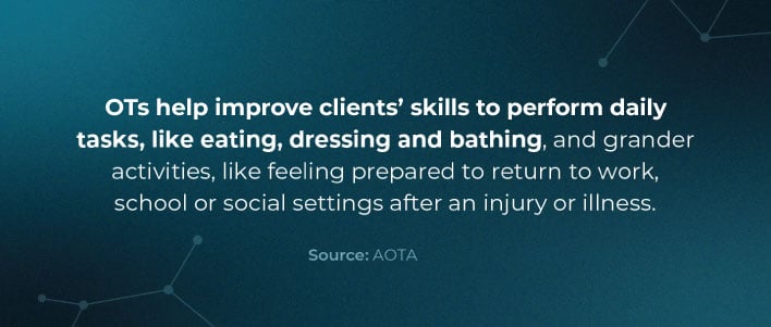 What does an occupational therapist do?