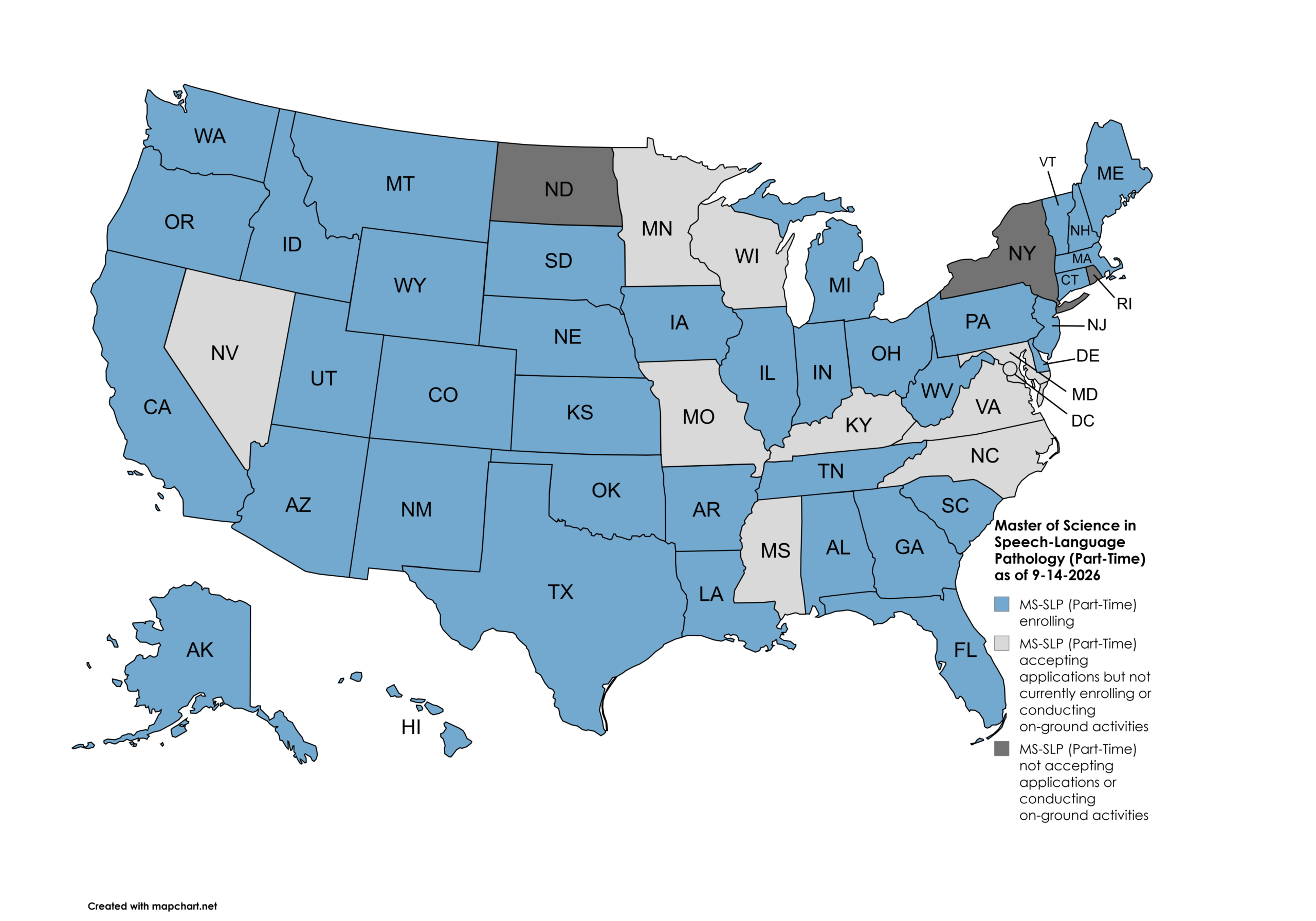 MS-SLP (Part-Time) website map