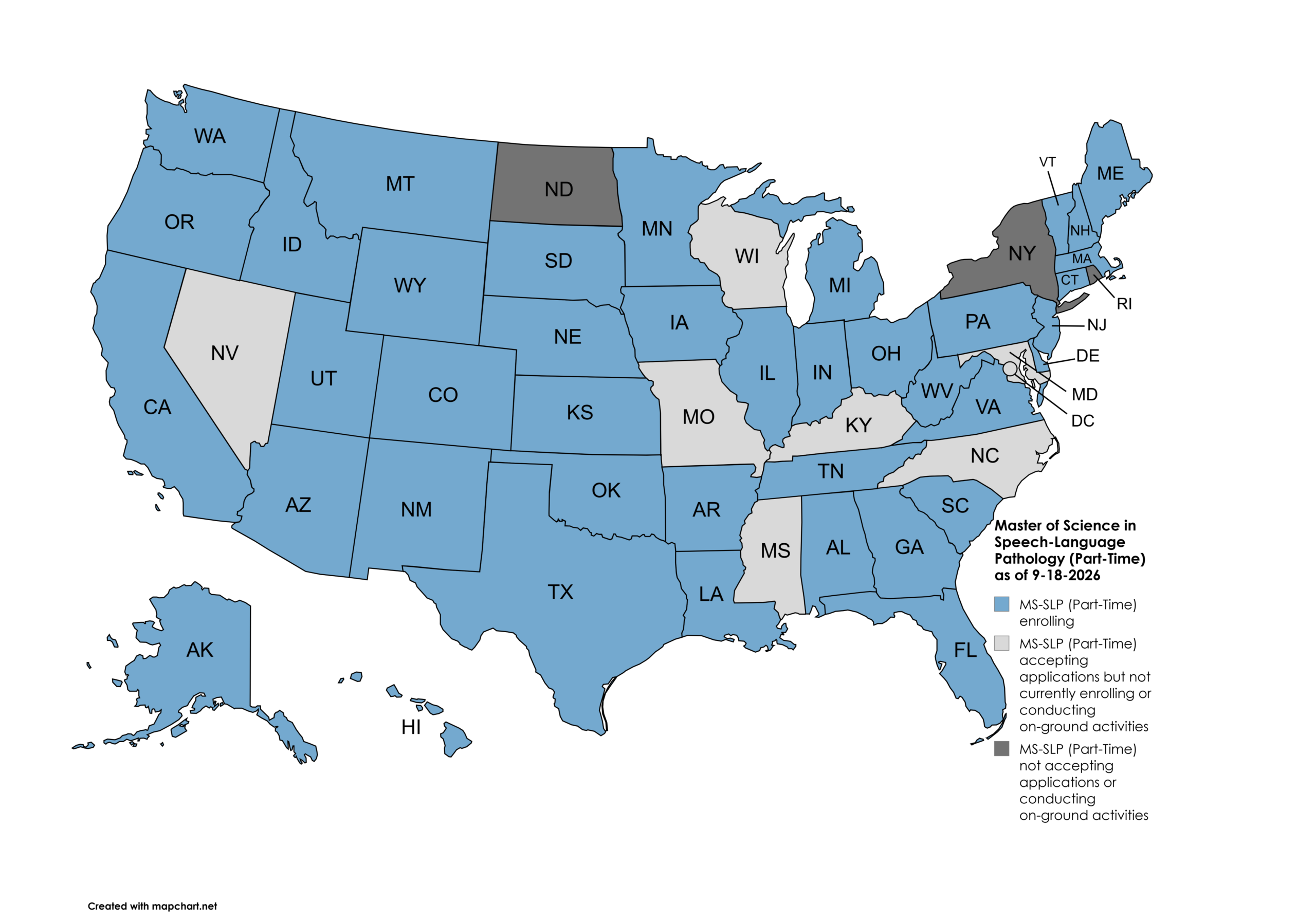 MS-SLP (Part-Time) website map 9-18-2026