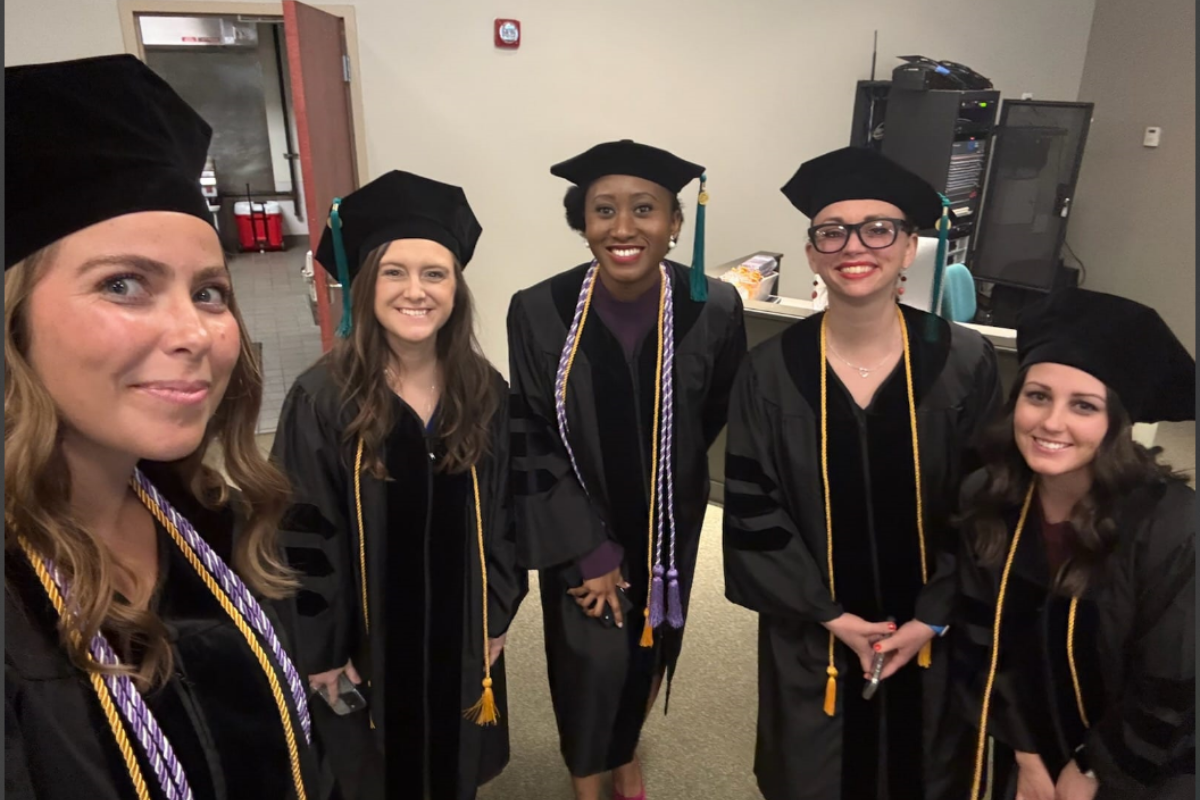 Nursing students at graduation