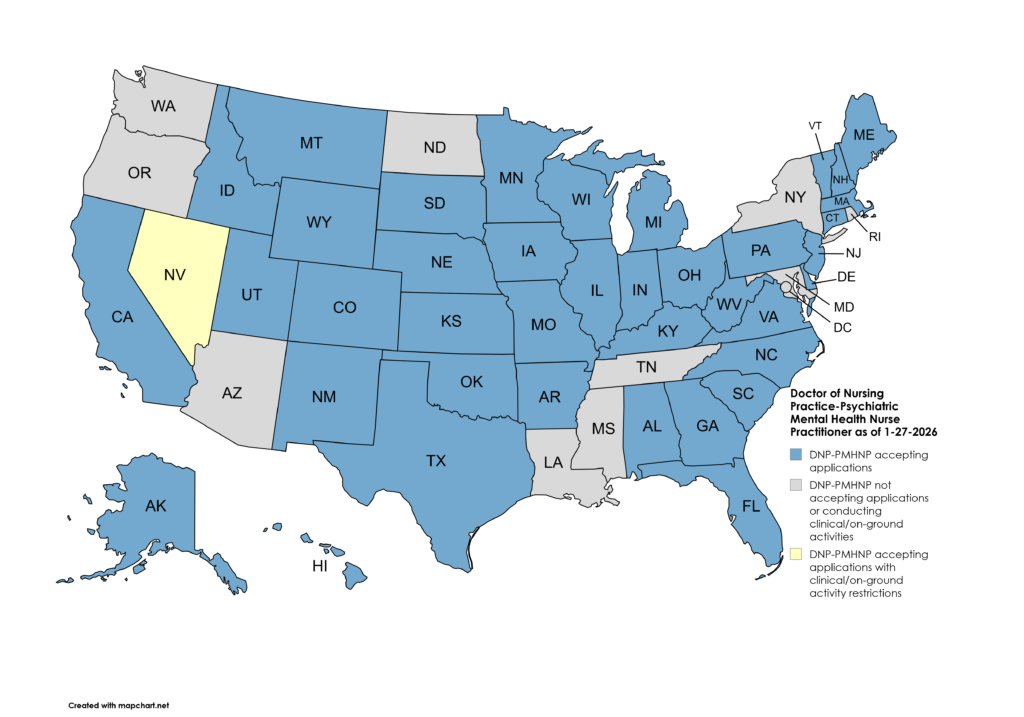 DNP PMHNP State Approvals USAHS